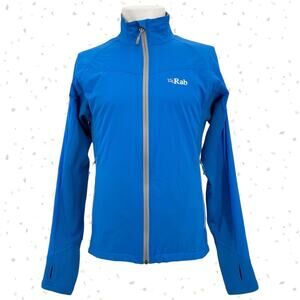 Rab Strata Flex Jacket Blue Gray Gorpcore Hiking Outdoor Gear Size S - FLAW